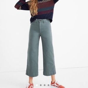 Madewell Emmett Wide Leg Cropped Pants Size 28 NWT